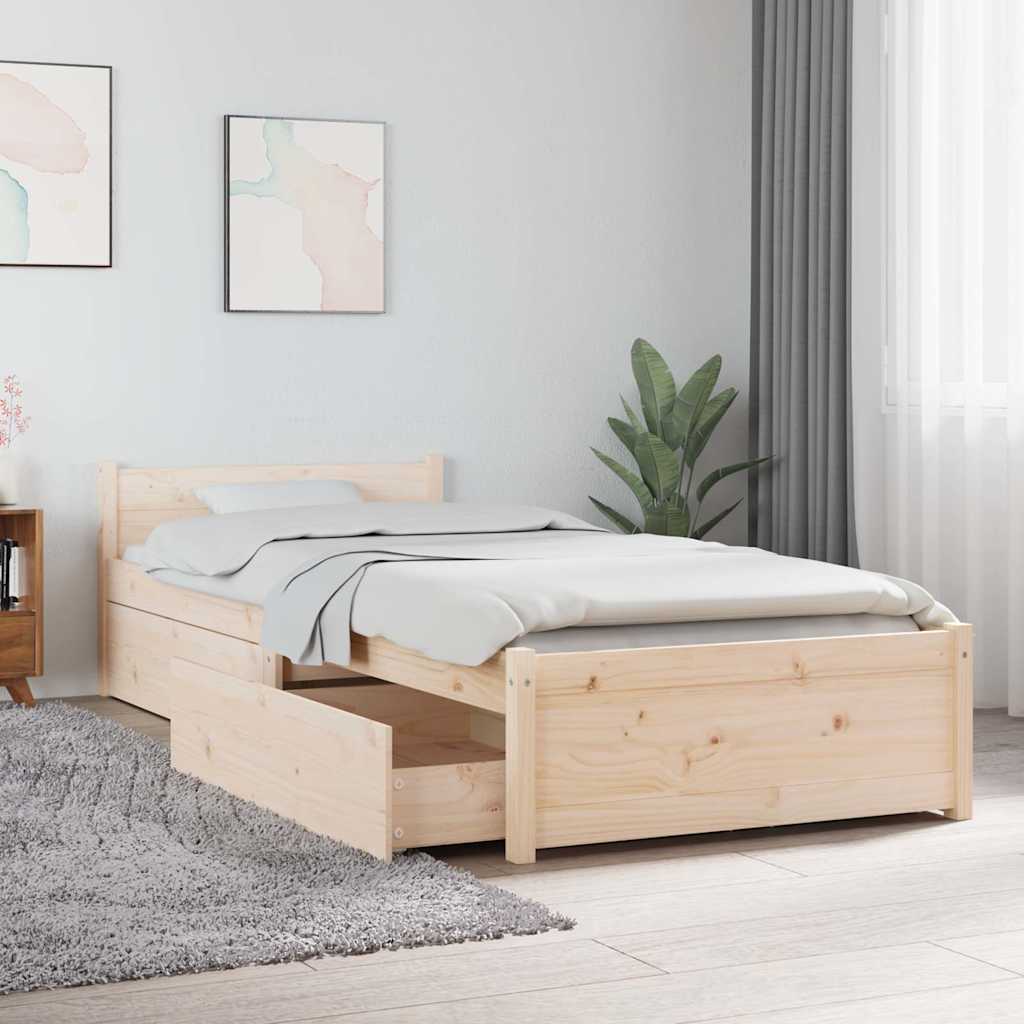 Vidaxl bedframe met lades 75x190 cm
