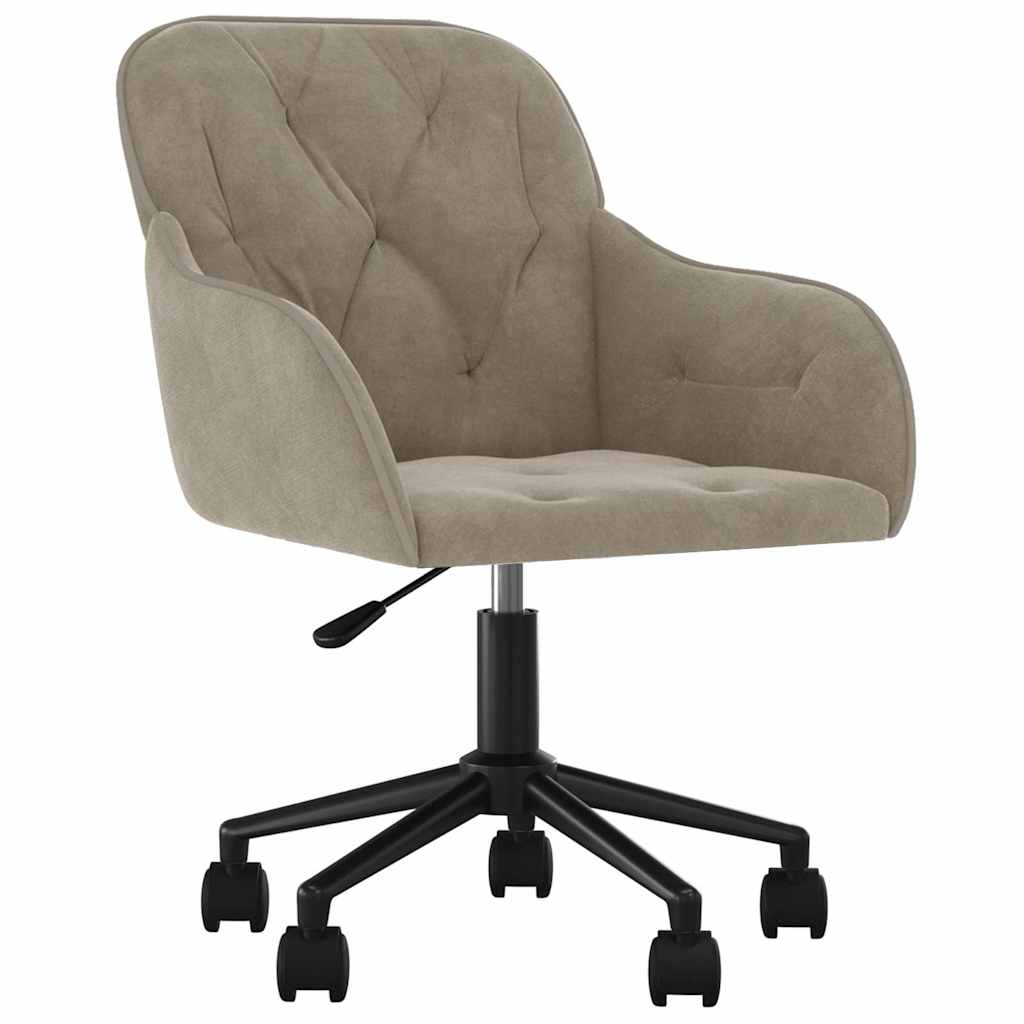 Vidaxl eetkamerstoelen draaibaar 2 st fluweel lichtgrijs