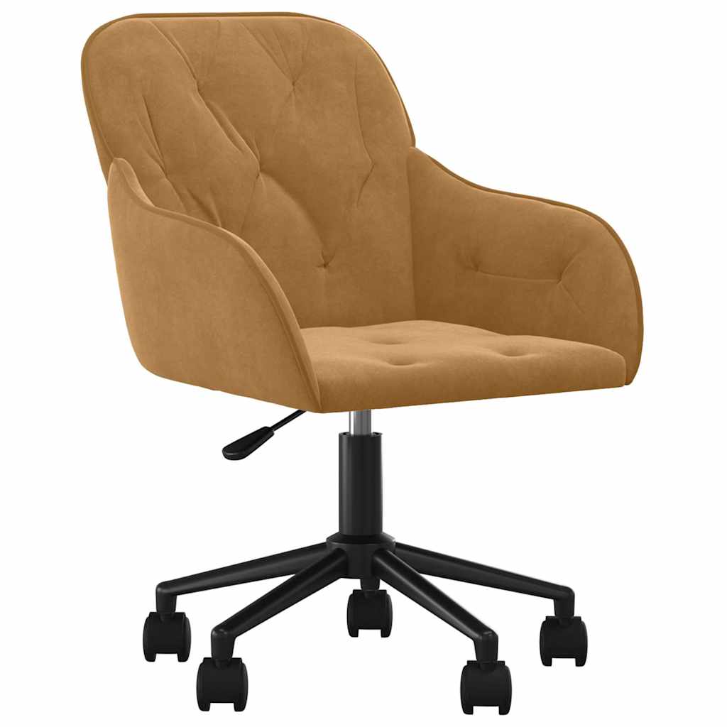 Vidaxl eetkamerstoelen draaibaar 2 st fluweel bruin