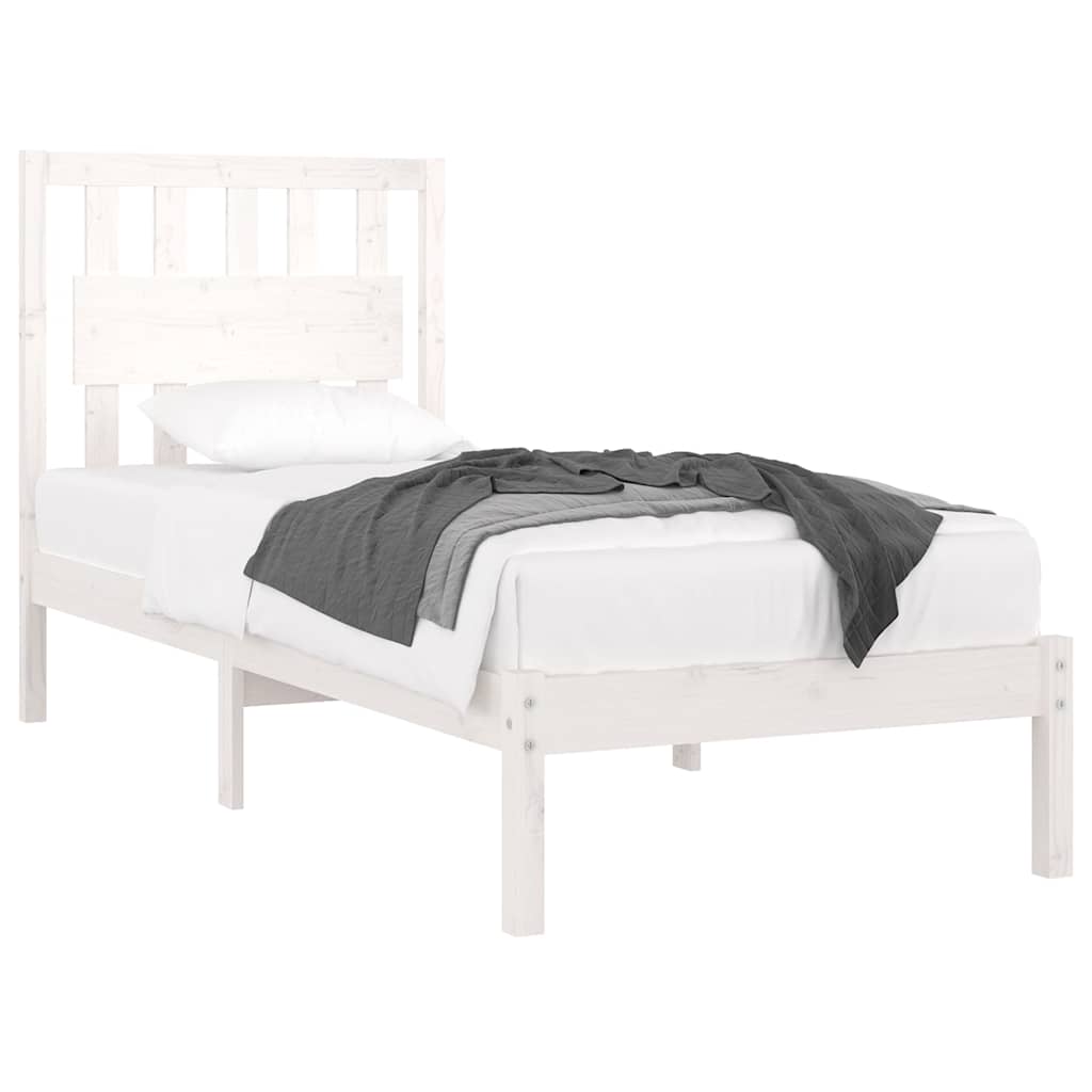 Vidaxl bedframe massief grenenhout wit 90x190 cm