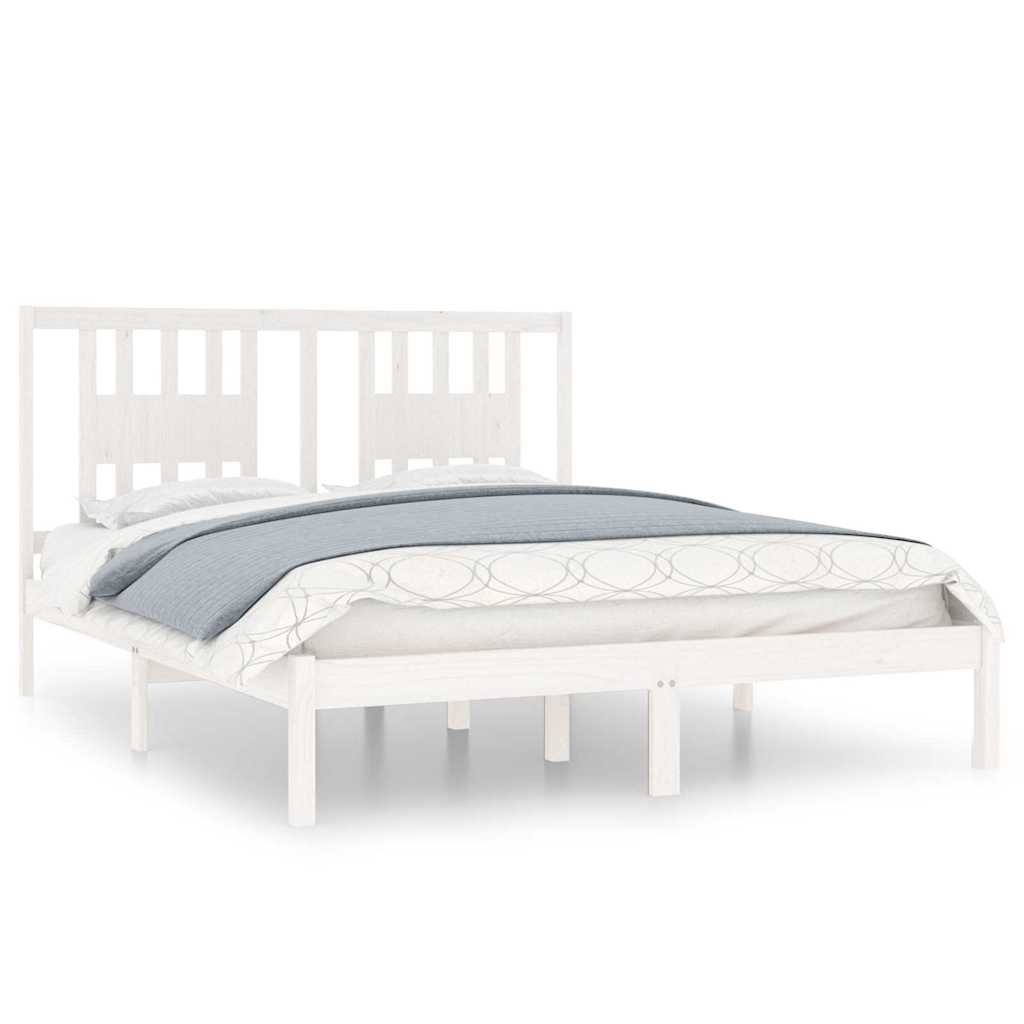 Vidaxl bedframe massief grenenhout wit 140x200 cm