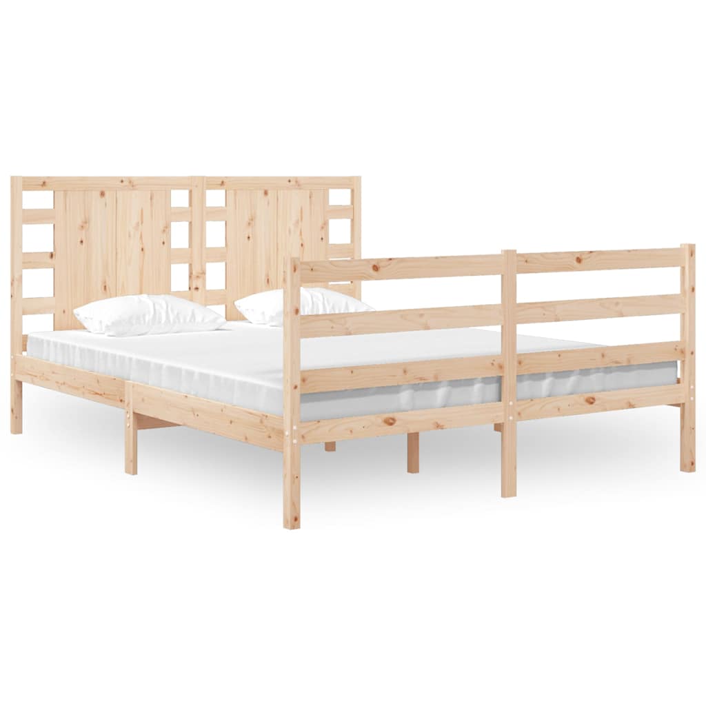 Vidaxl bedframe zonder matras massief grenenhout 135x190 cm