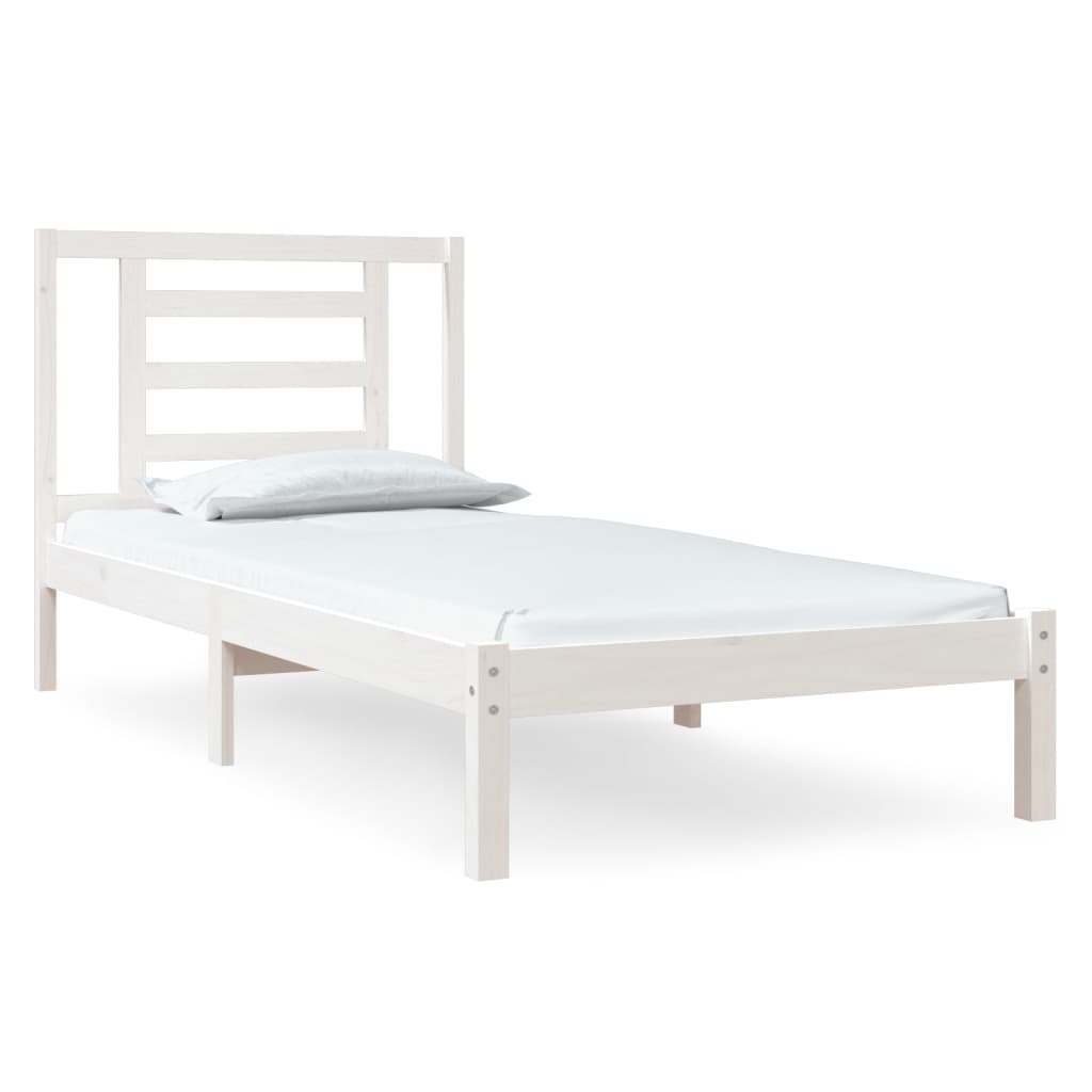 Vidaxl bedframe zonder matras massief grenenhout wit 90x190 cm
