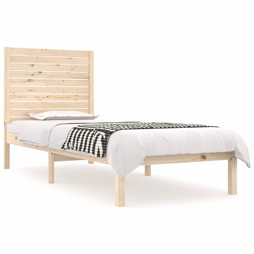 Vidaxl bedframe massief hout 75x190 cm