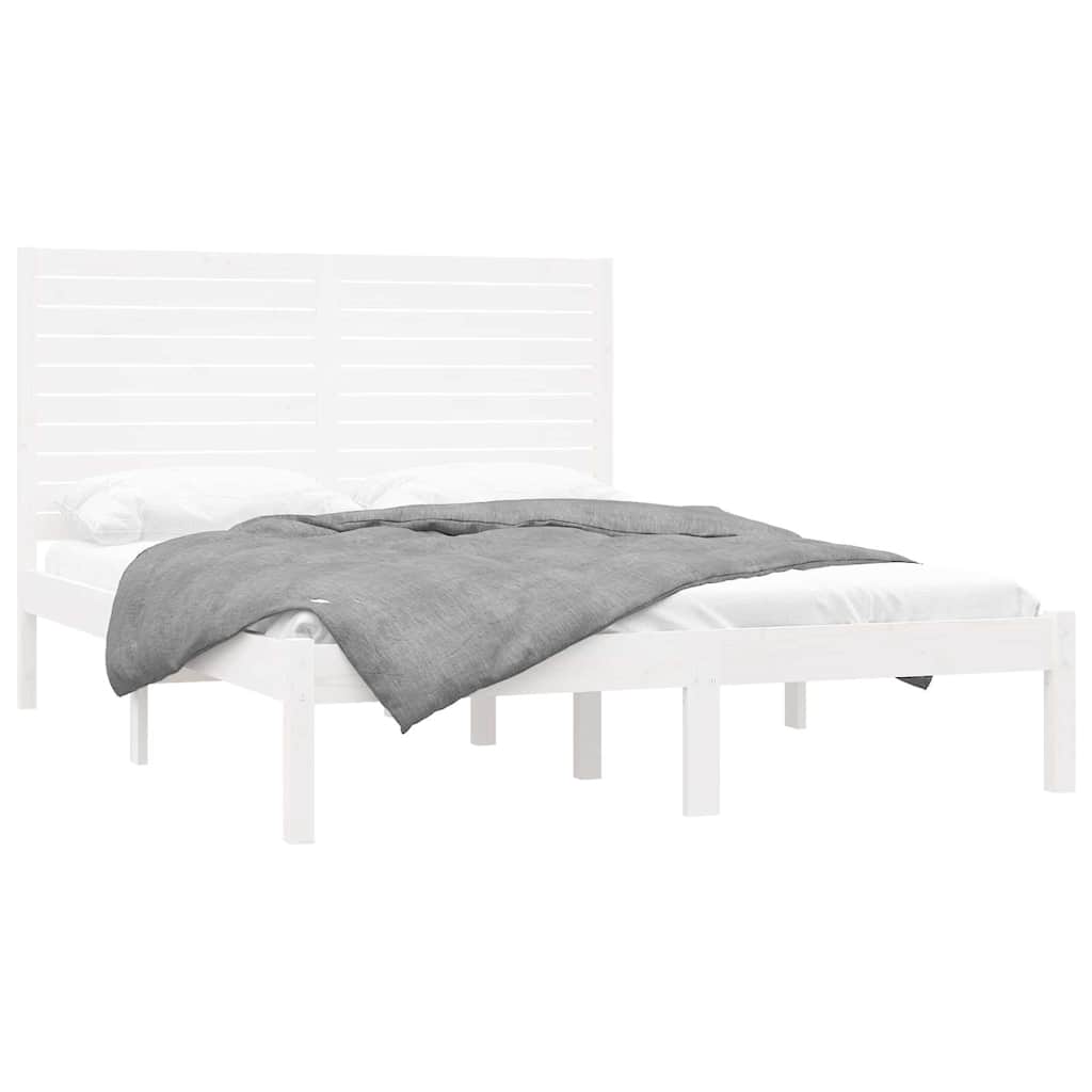 Vidaxl bedframe massief hout wit 140x200 cm