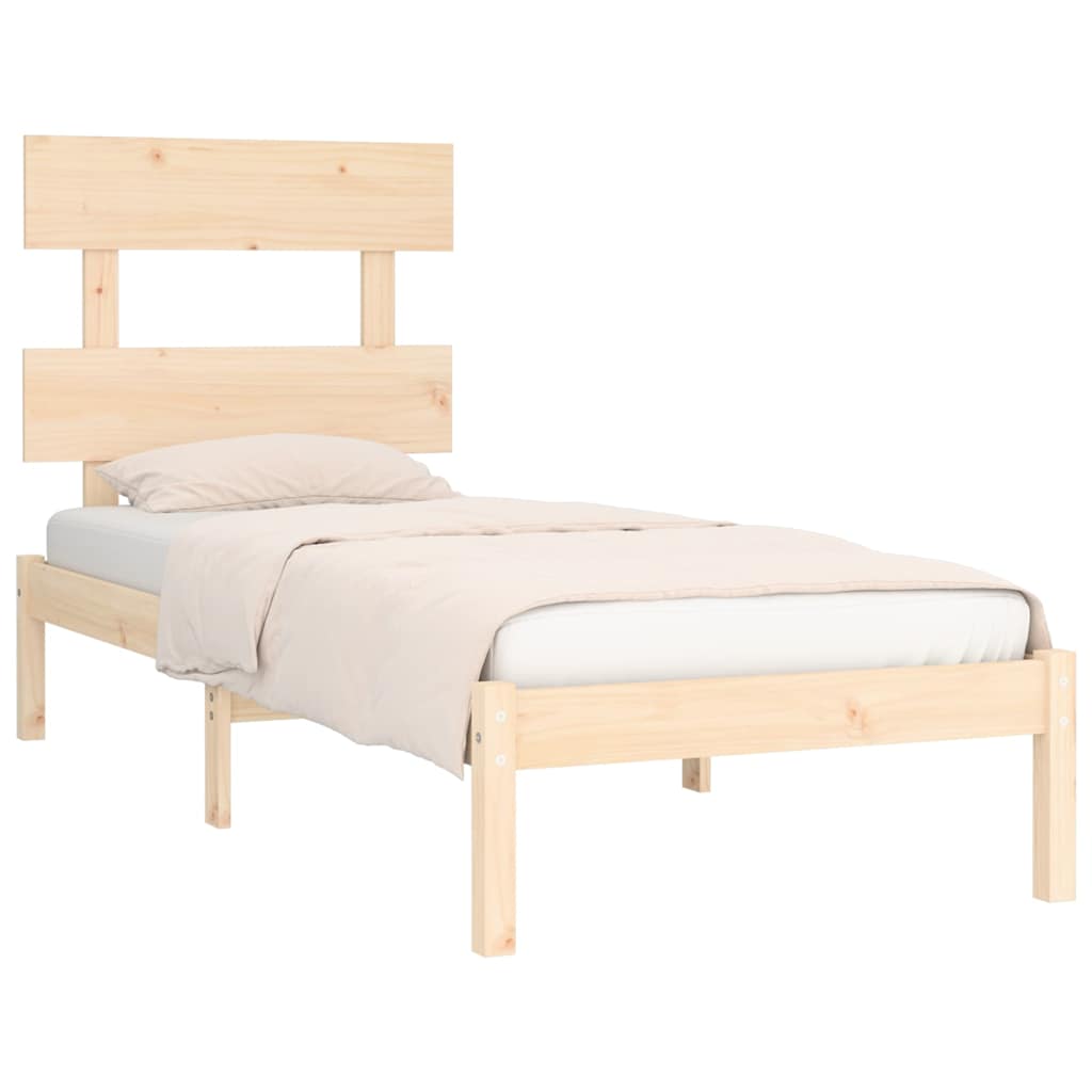 Vidaxl bedframe massief hout 75x190 cm