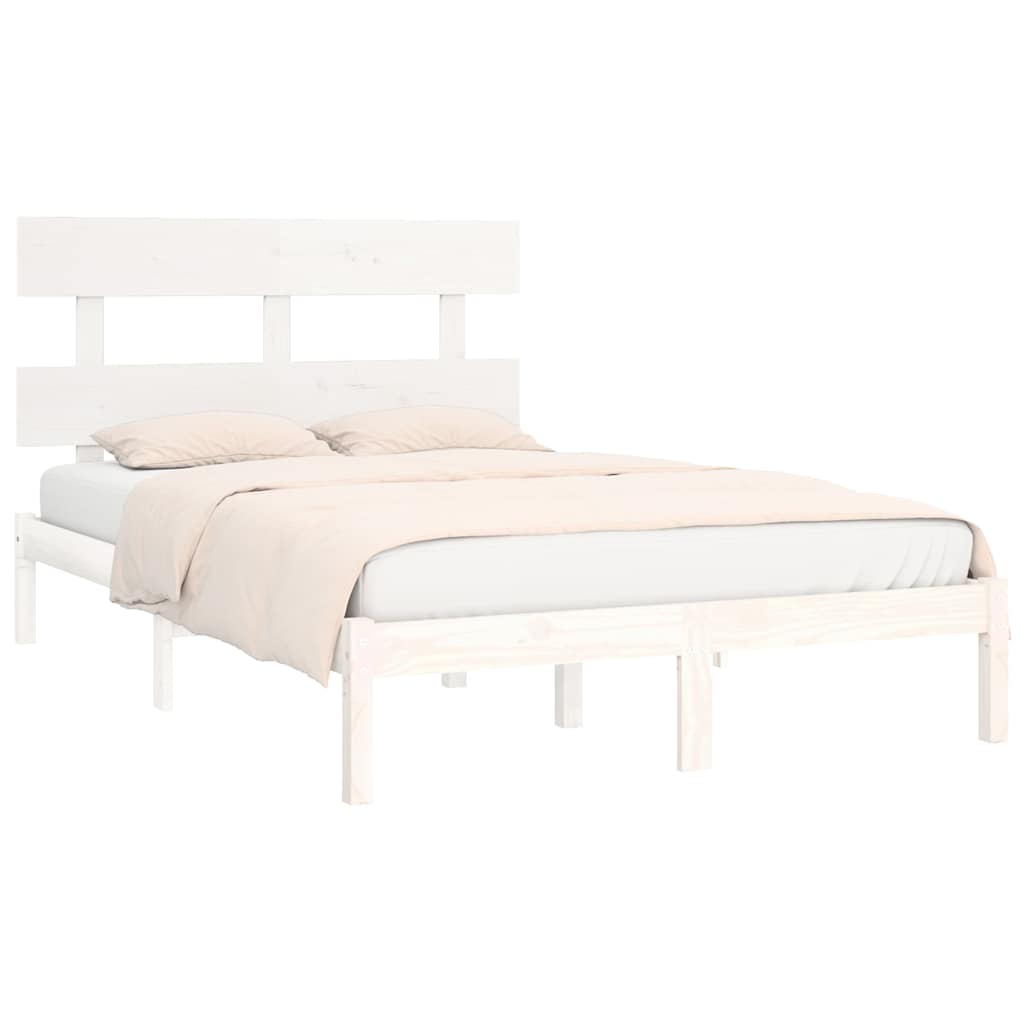 Vidaxl bedframe massief hout wit 180x200 cm