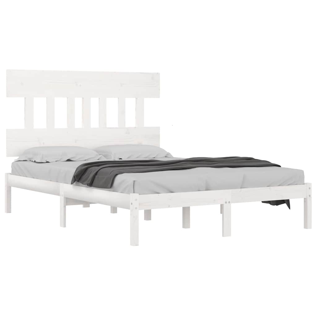 Vidaxl bedframe massief hout wit 120x200 cm