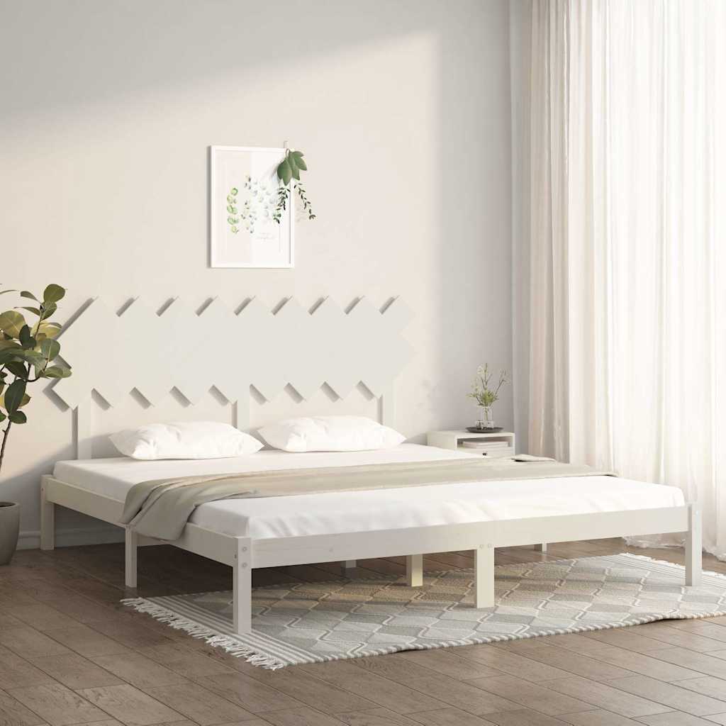 Vidaxl bedframe massief hout wit 180x200 cm