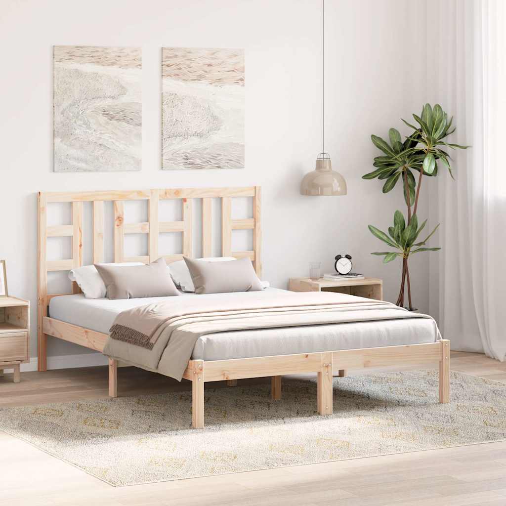 Vidaxl bedframe massief hout 135x190 cm