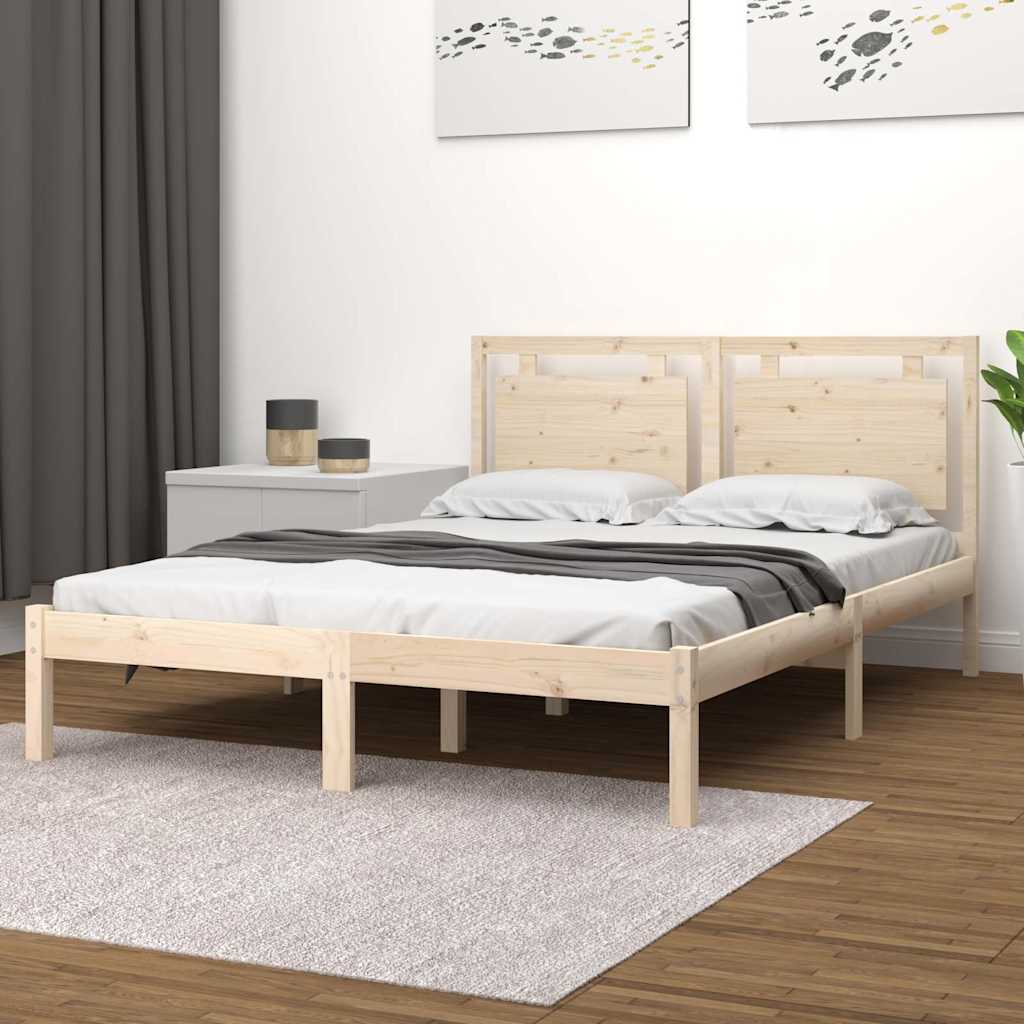 Vidaxl bedframe massief hout 140x200 cm