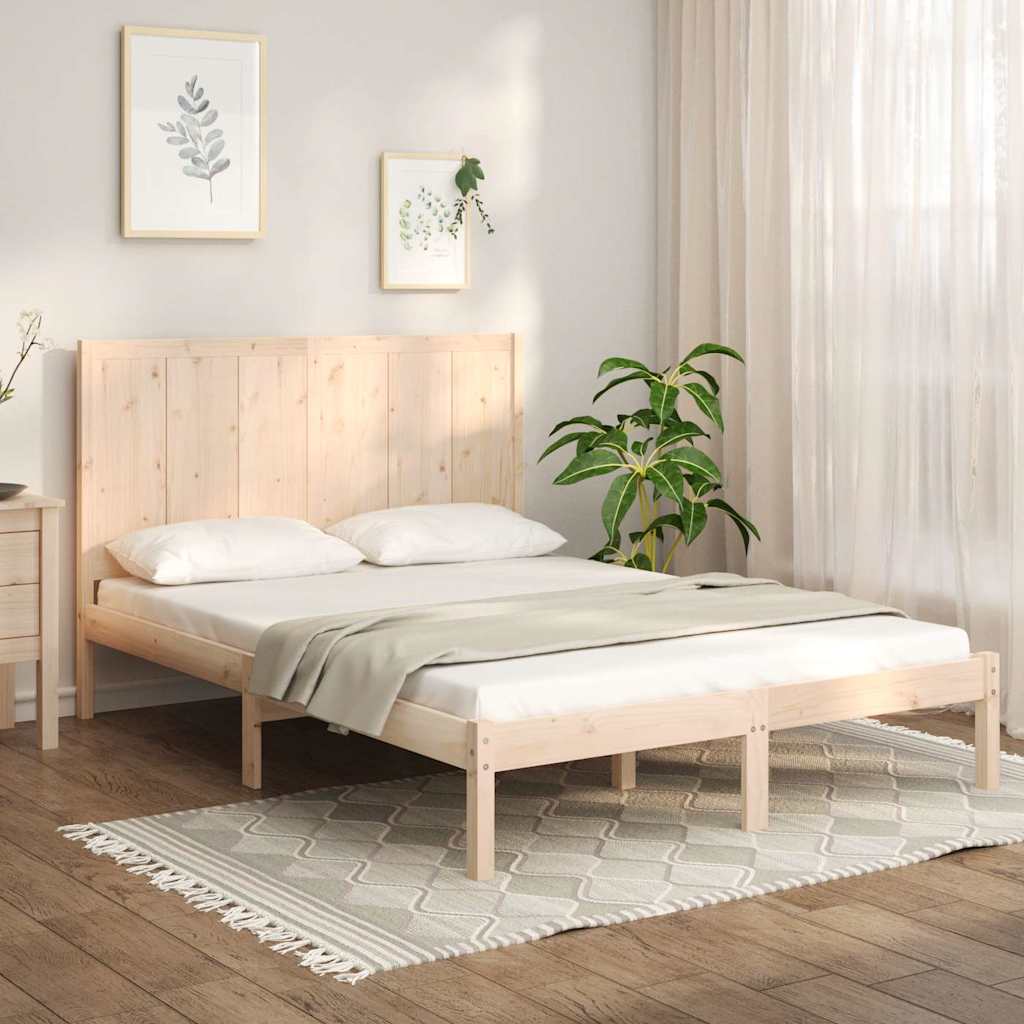 Vidaxl bedframe zonder matras massief grenenhout 140x200 cm