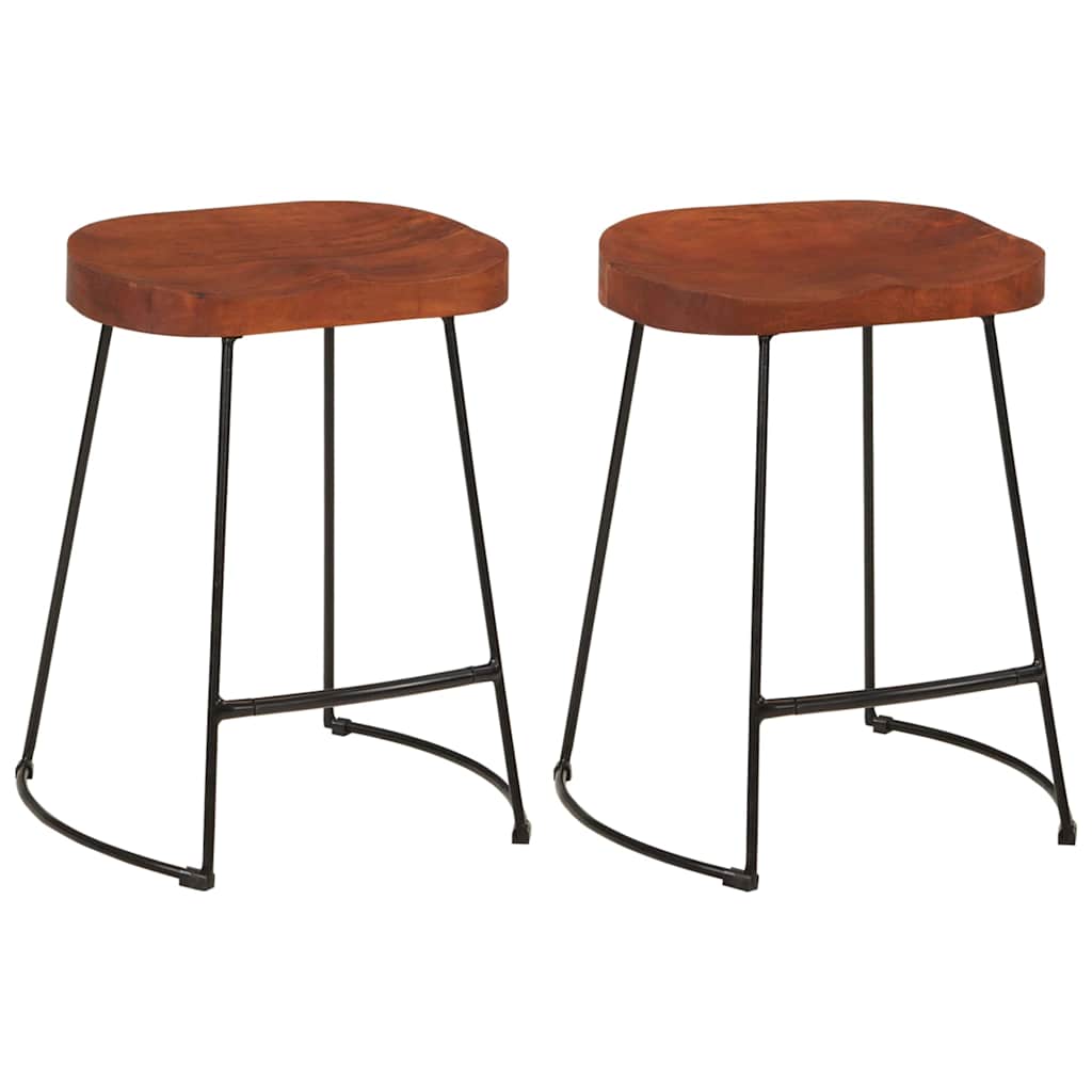 Vidaxl barkrukken 2 st gavin 45x38x53 cm massief mangohout
