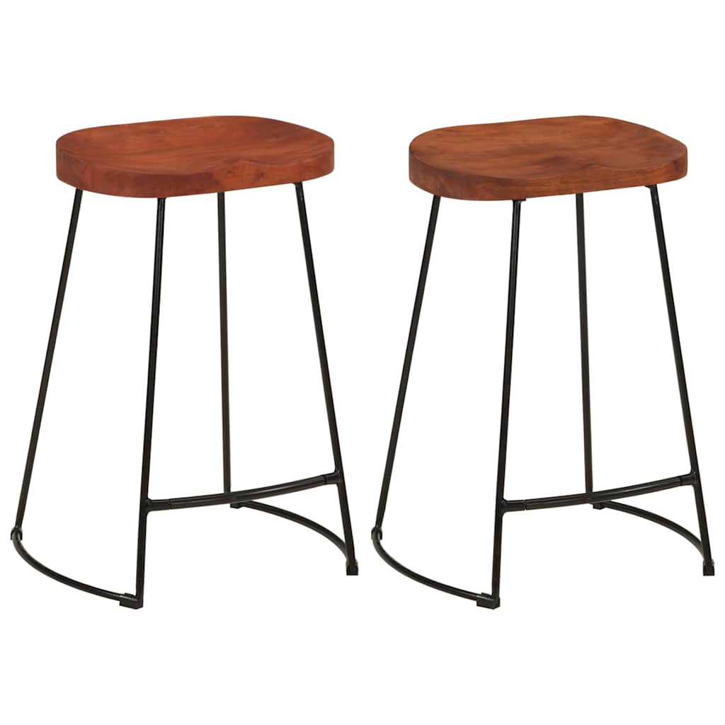 Vidaxl barkrukken 2 st gavin 45x40x63 cm massief mangohout
