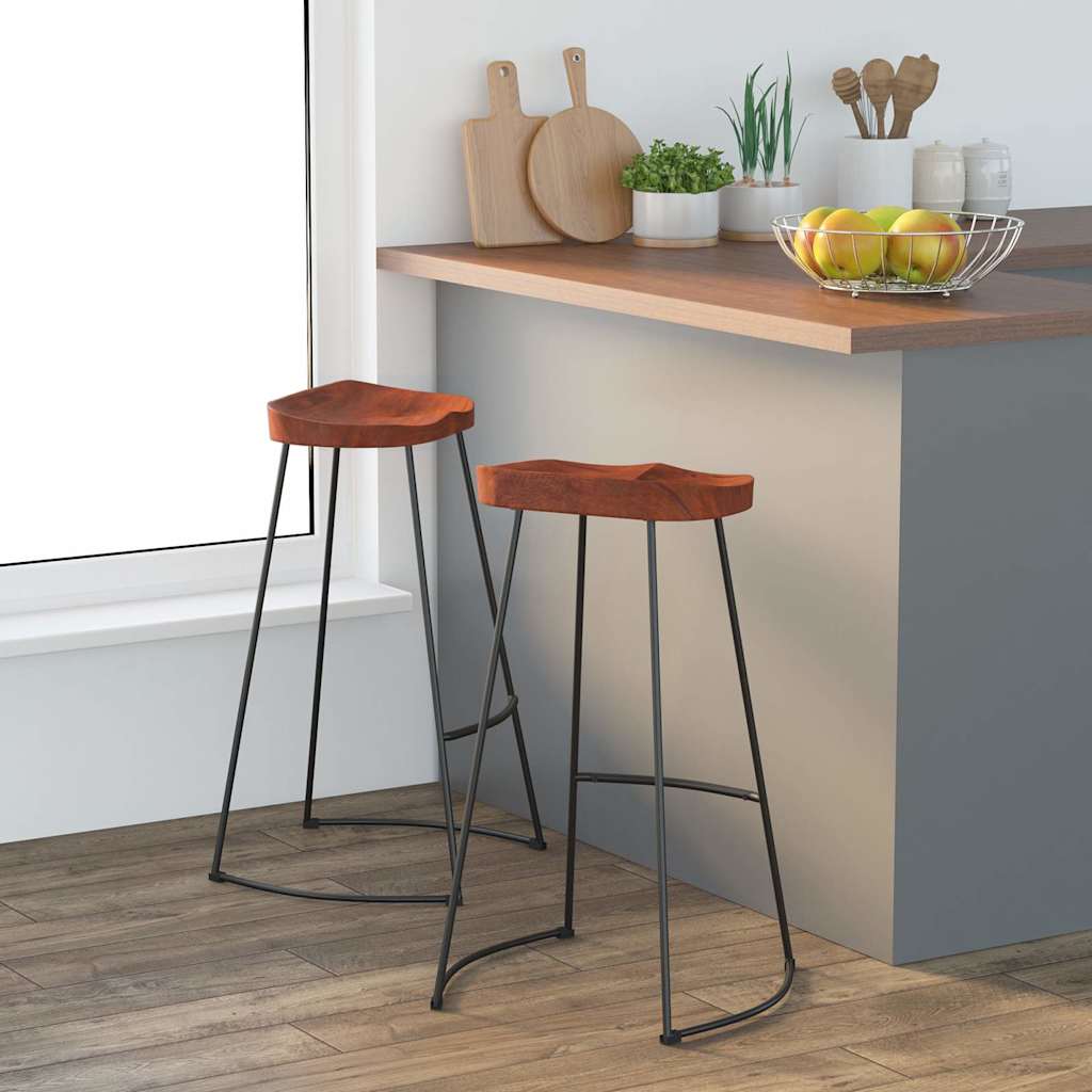 Vidaxl barkrukken 2 st gavin 50x40x78 cm massief mangohout