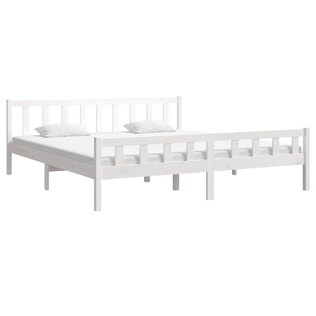 Vidaxl bedframe massief hout wit 160x200 cm