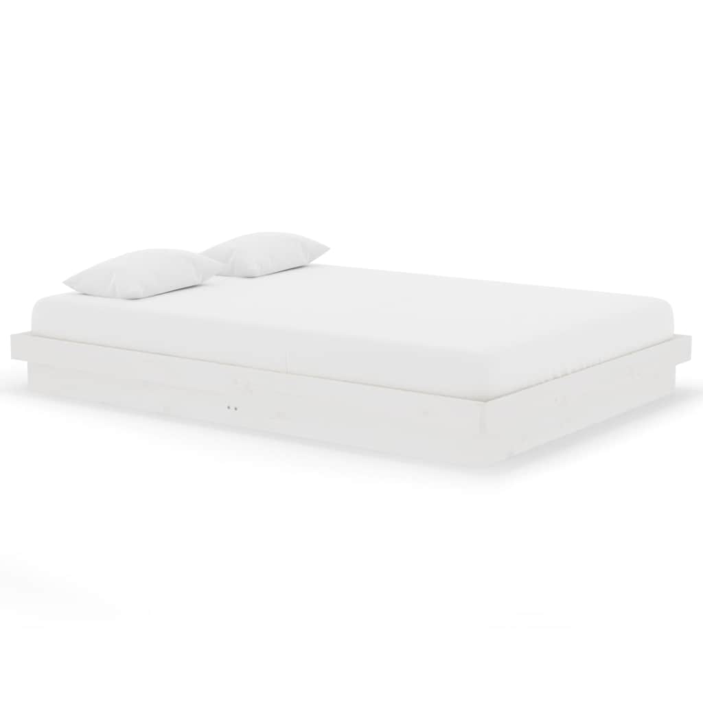 Vidaxl bedframe massief hout wit 140x200 cm