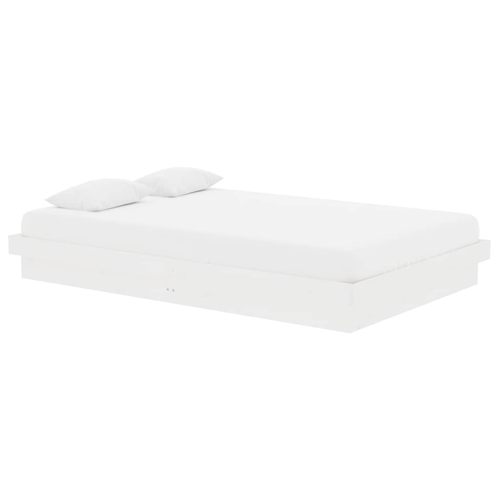 Vidaxl bedframe massief hout wit 120x190 cm