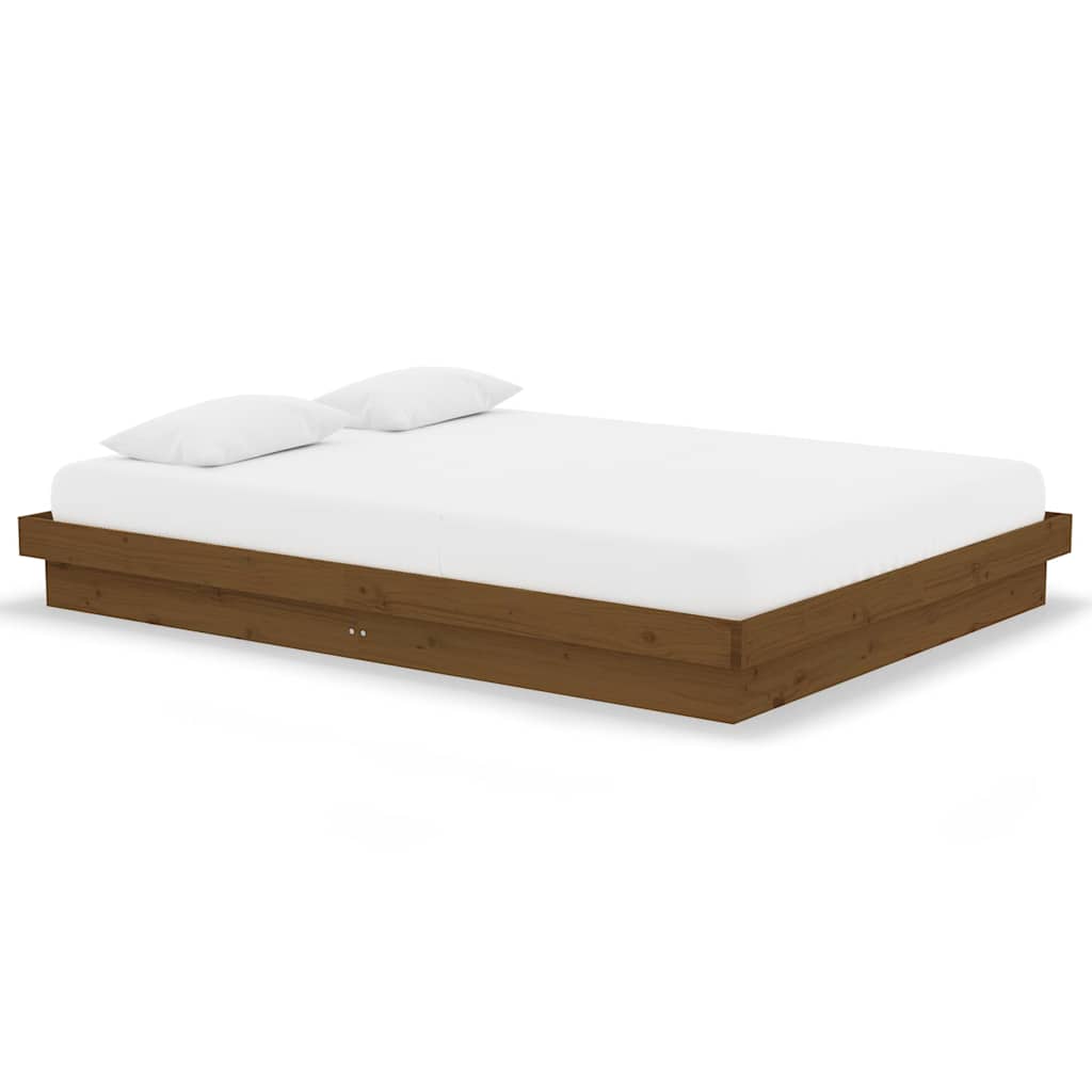 Vidaxl bedframe massief hout honingbruin 135x190 cm