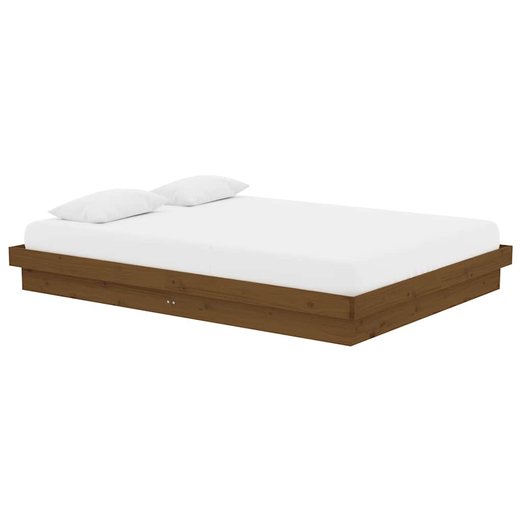 Vidaxl bedframe massief hout honingbruin 135x190 cm
