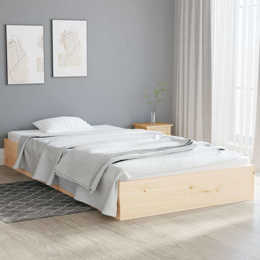 Vidaxl bedframe massief hout 90x200 cm
