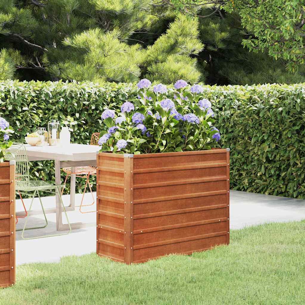 Vidaxl plantenbak verhoogd 100x40x77 cm cortenstaal roestig
