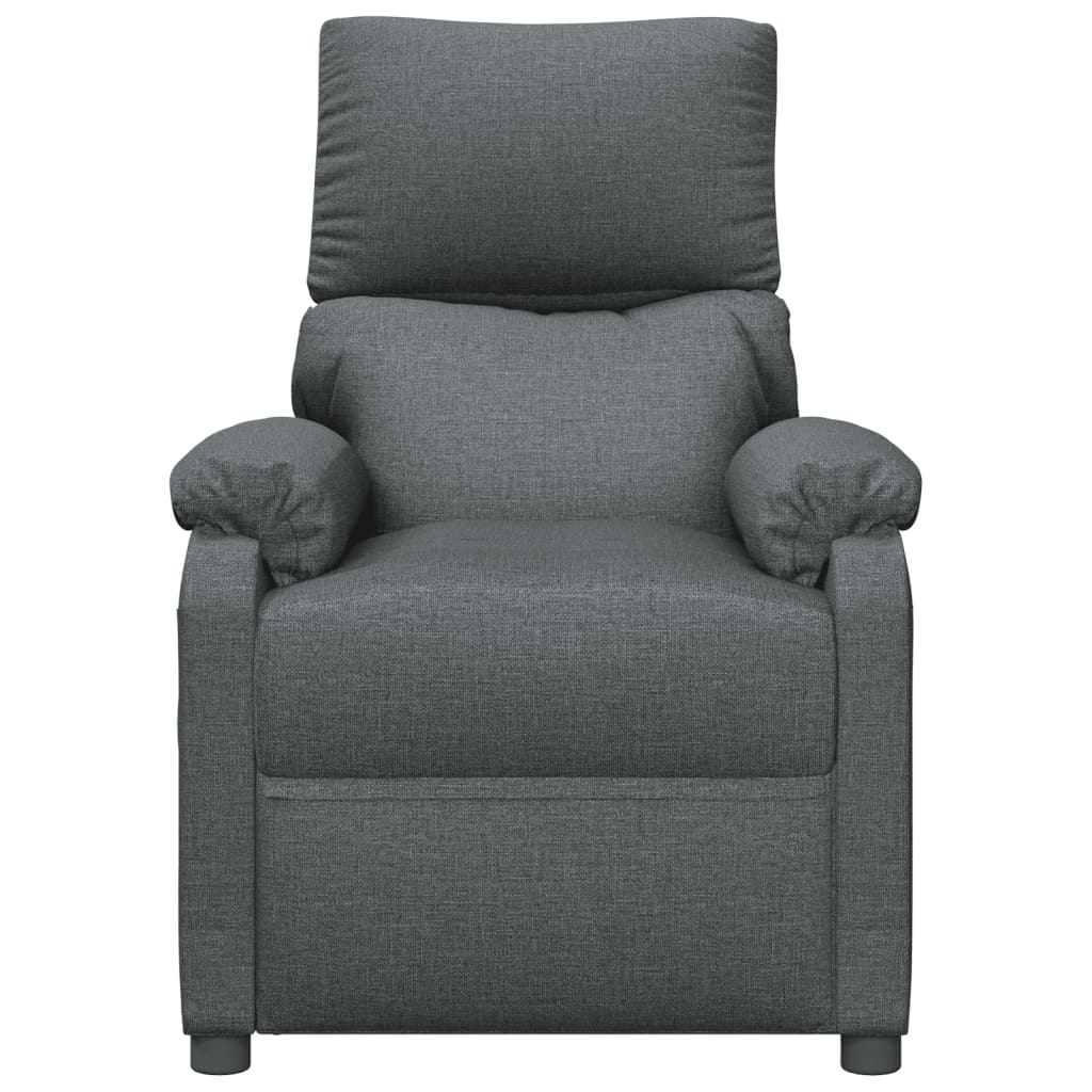 Vidaxl fauteuil verstelbaar stof donkergrijs