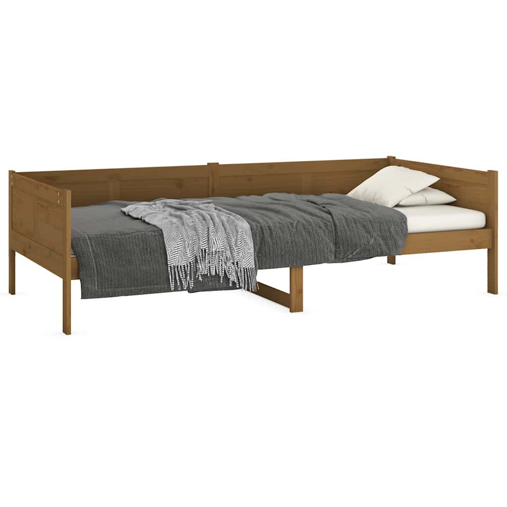 Vidaxl slaapbank massief grenenhout honingbruin 90x190 cm