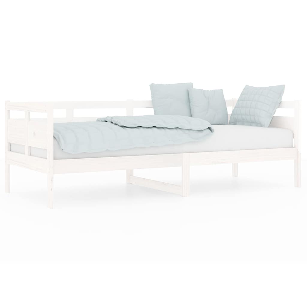 Vidaxl slaapbank massief grenenhout wit 80x200 cm
