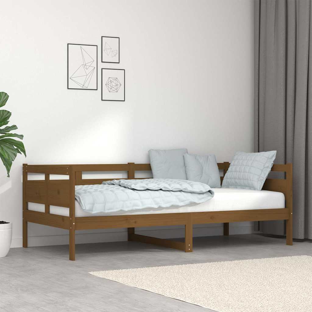 Vidaxl slaapbank massief grenenhout honingbruin 90x190 cm
