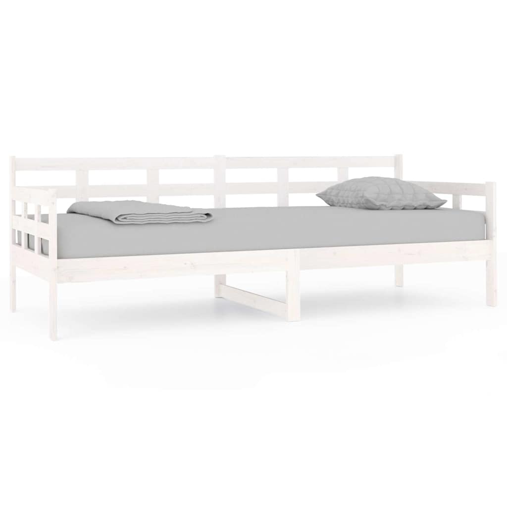 Vidaxl slaapbank massief grenenhout wit 80x200 cm