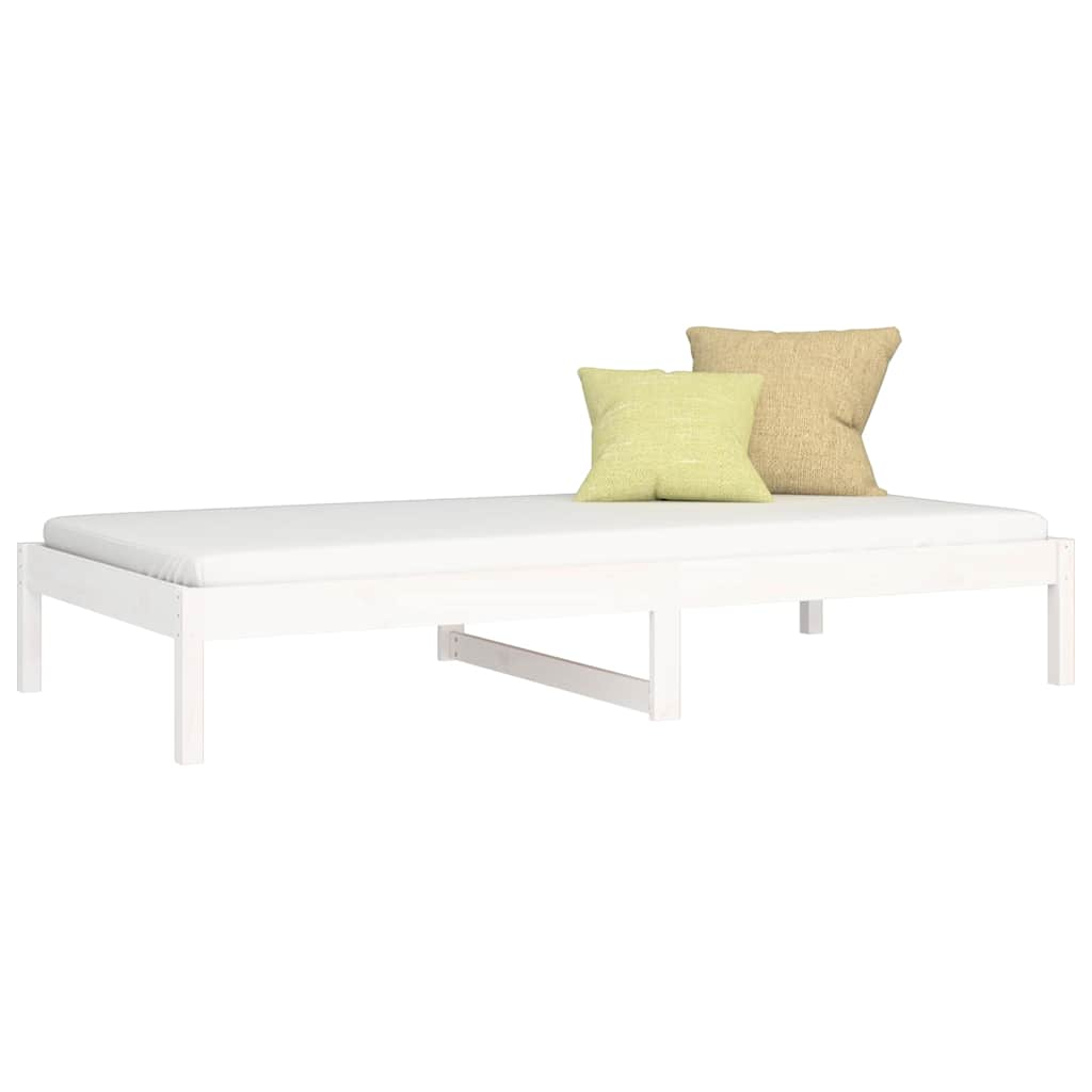 Vidaxl slaapbank zonder matras 80x200 cm massief grenenhout wit