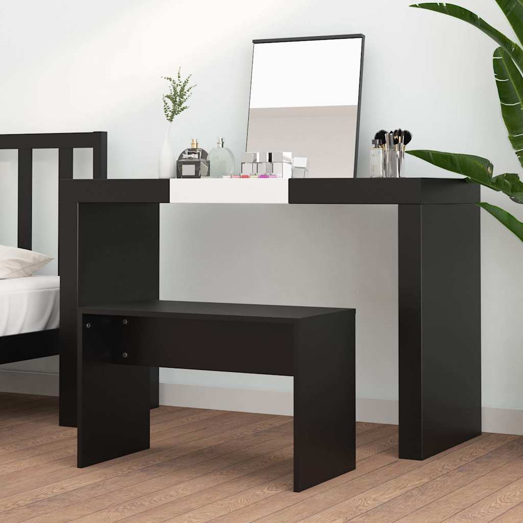 Vidaxl kaptafelkruk 70x35x45 cm bewerkt hout zwart