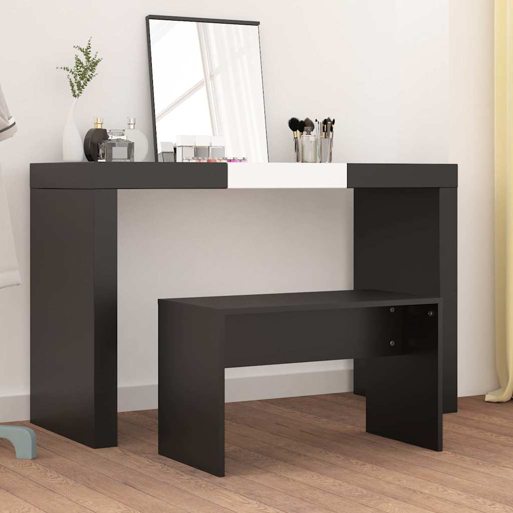 Vidaxl kaptafelkruk 70x35x45 cm bewerkt hout zwart