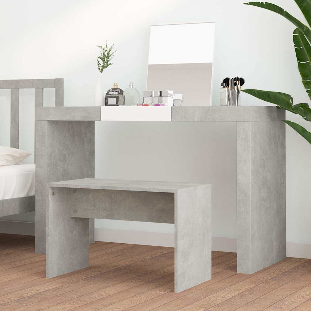 Vidaxl kaptafelkruk 70x35x45 cm bewerkt hout betongrijs