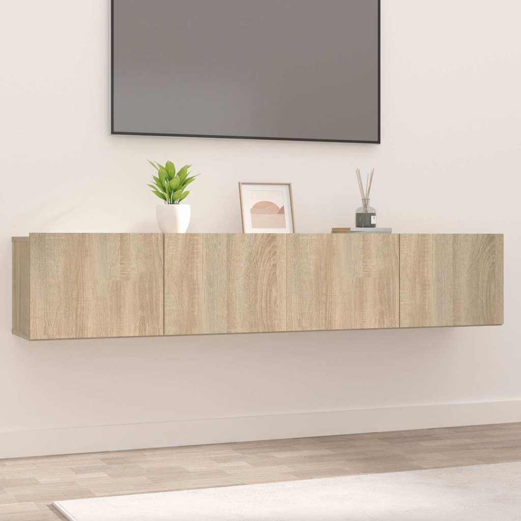 Vidaxl tv-meubels 2 st 80x30x30 cm bewerkt hout sonoma eikenkleurig