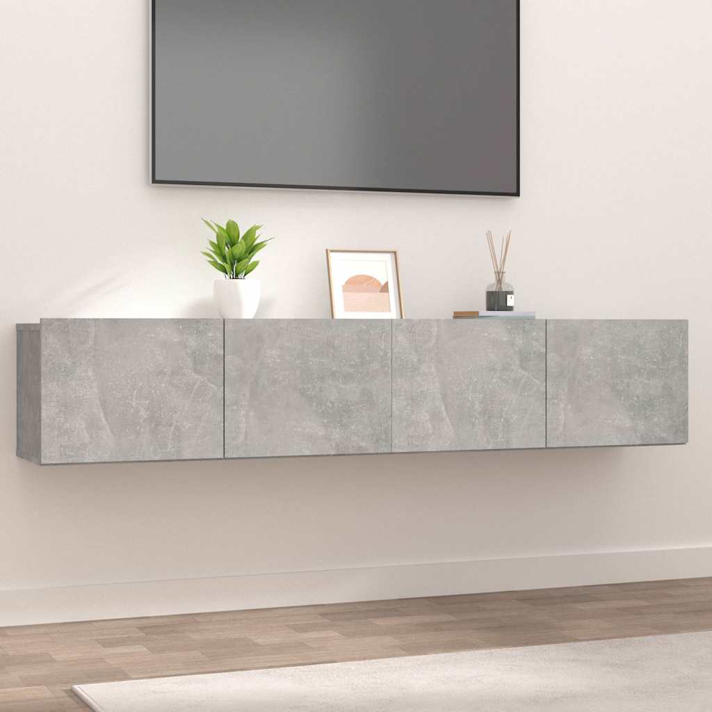 Vidaxl tv-meubels 2 st 80x30x30 cm bewerkt hout betongrijs