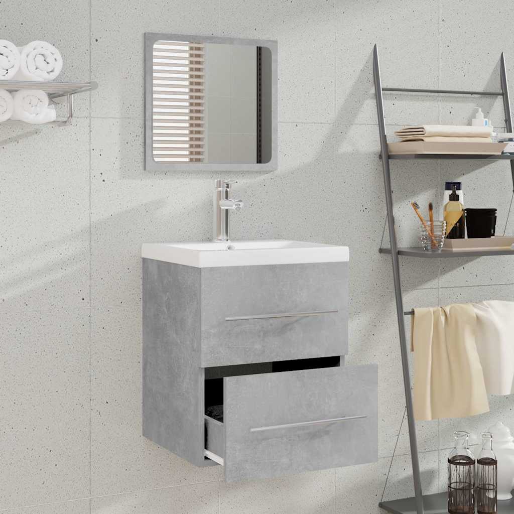 Vidaxl badkamerkast met spiegel 41x38,5x48 cm betongrijs
