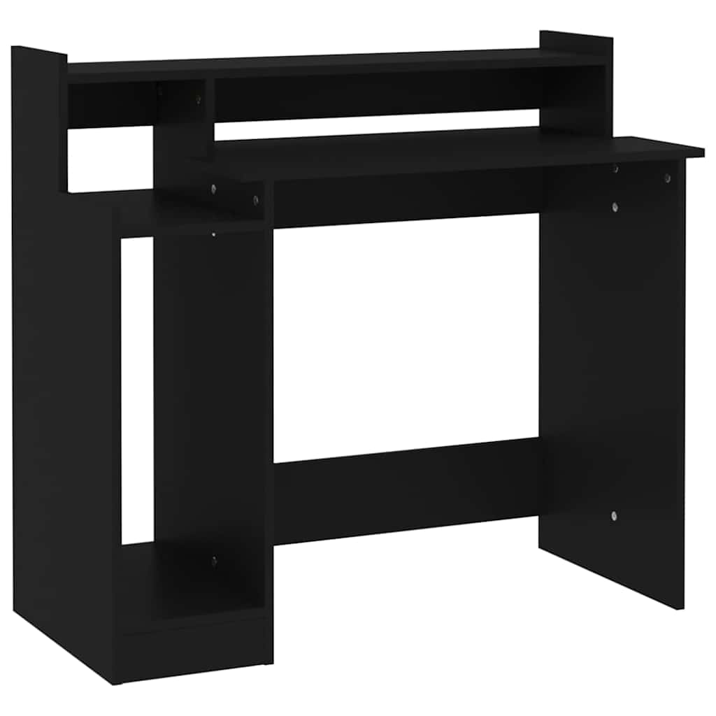 Vidaxl bureau met led-verlichting 97x45x90 cm bewerkt hout zwart