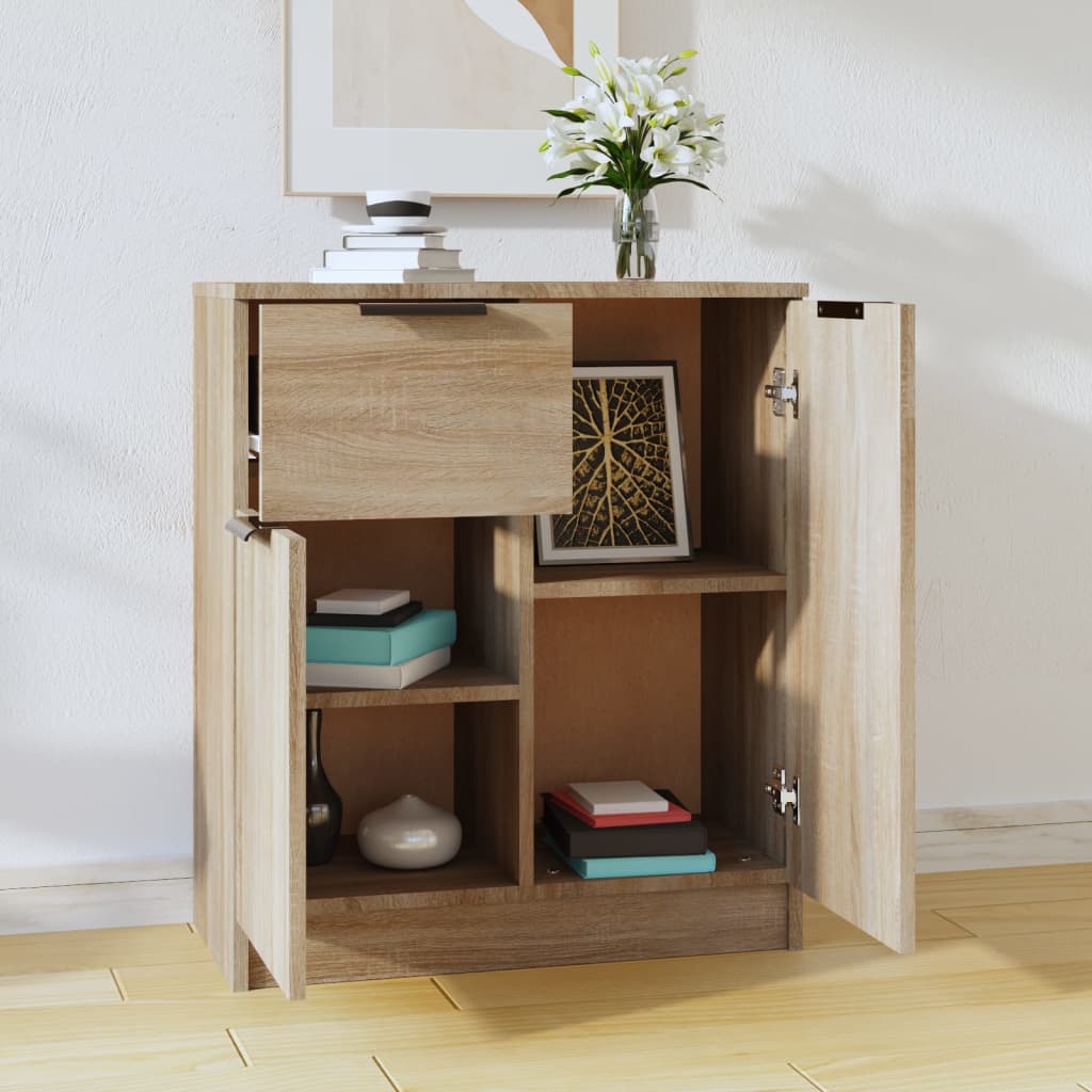Vidaxl dressoir 60x30x70 cm bewerkt hout sonoma eikenkleurig