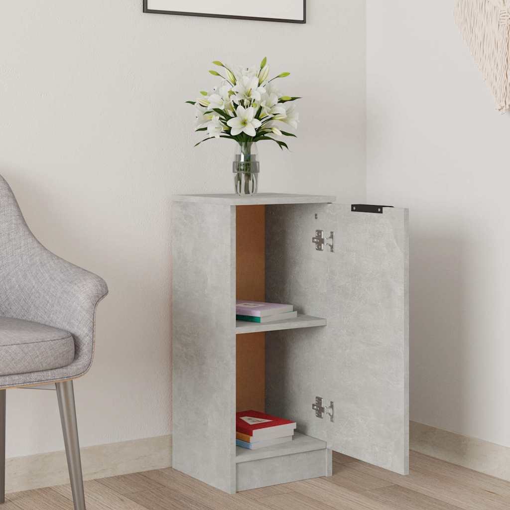 Vidaxl dressoir 30x30x70 cm bewerkt hout betongrijs