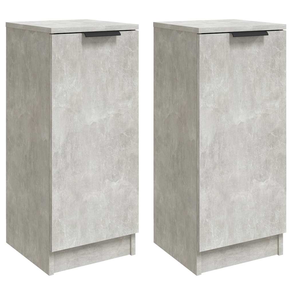 Vidaxl dressoirs 2 st 30x30x70 cm bewerkt hout betongrijs
