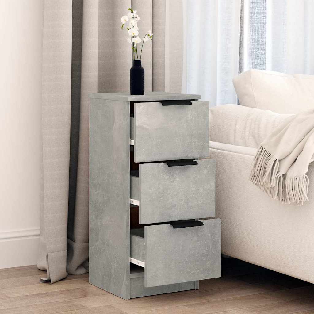 Vidaxl dressoir 30x30x70 cm bewerkt hout betongrijs