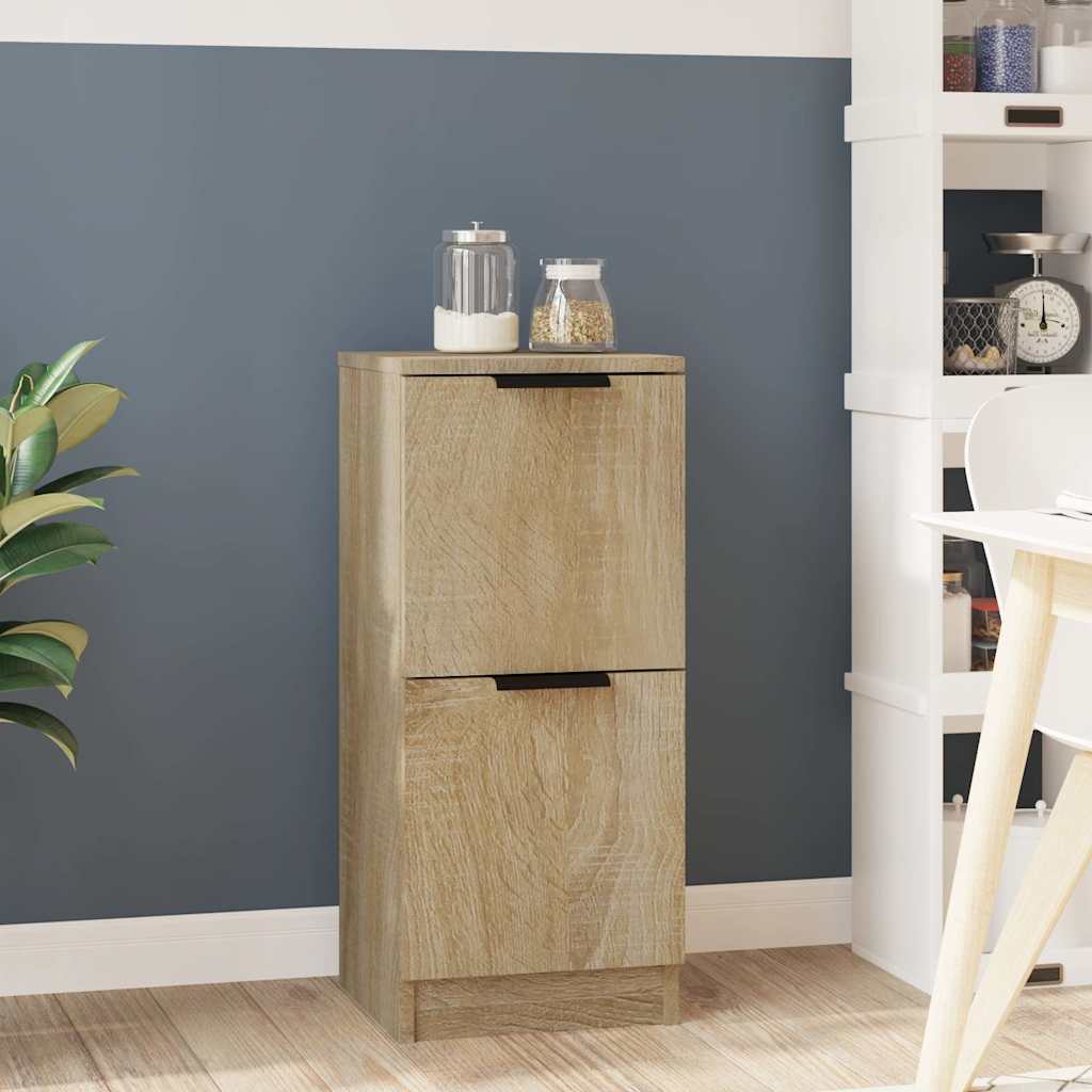 Vidaxl dressoir 30x30x70 cm bewerkt hout sonoma eikenkleurig