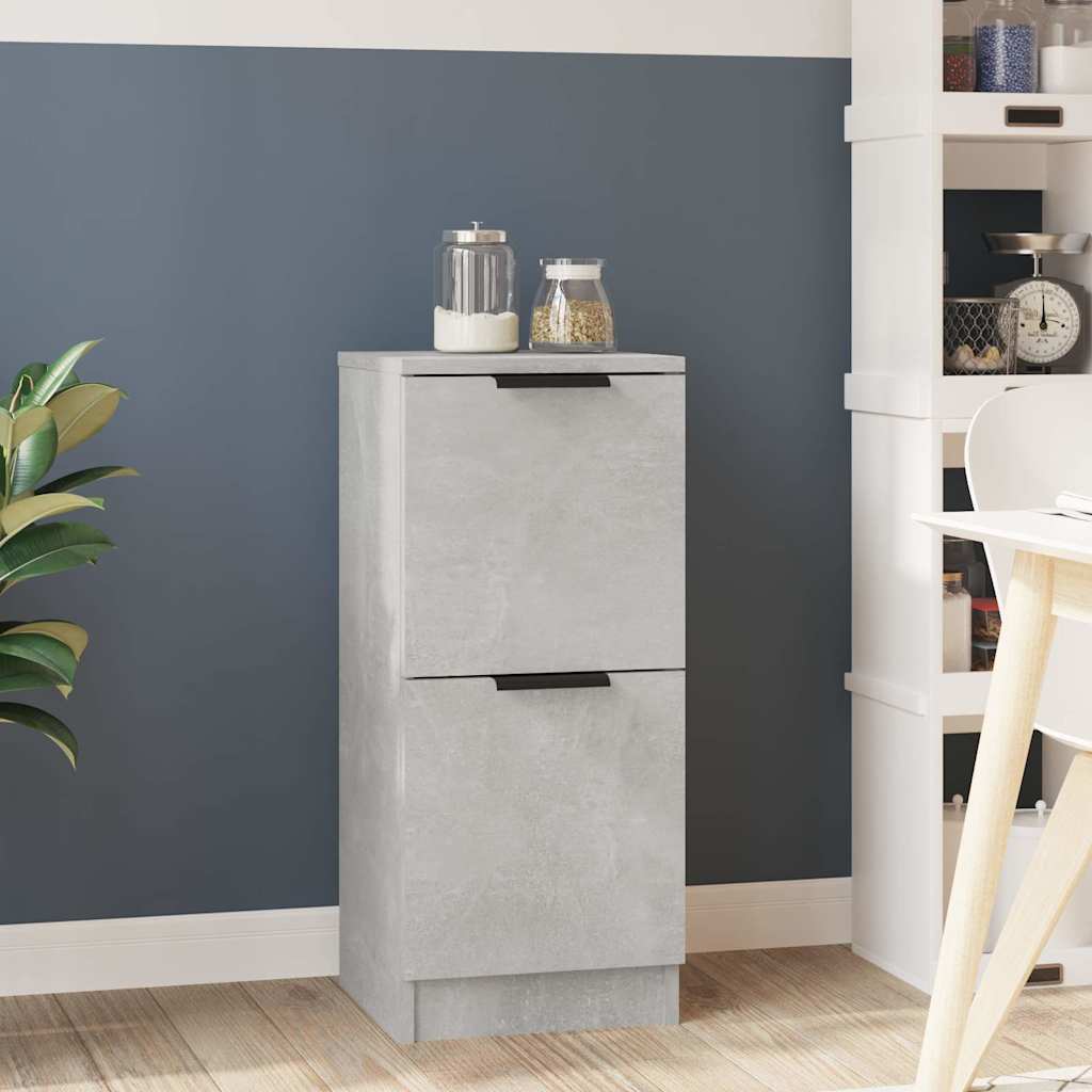 Vidaxl dressoir 30x30x70 cm bewerkt hout betongrijs