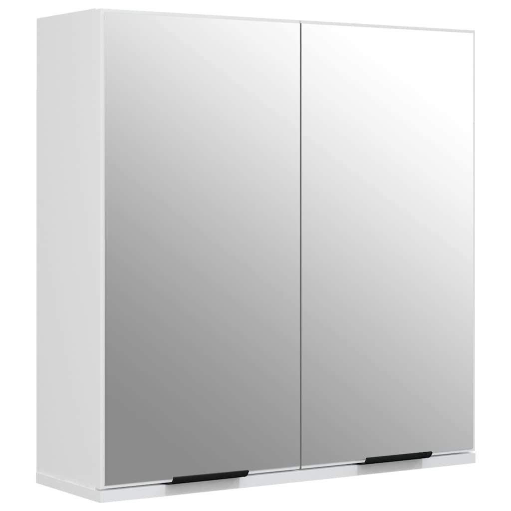 Vidaxl badkamerkast met spiegel 64x20x67 cm wit