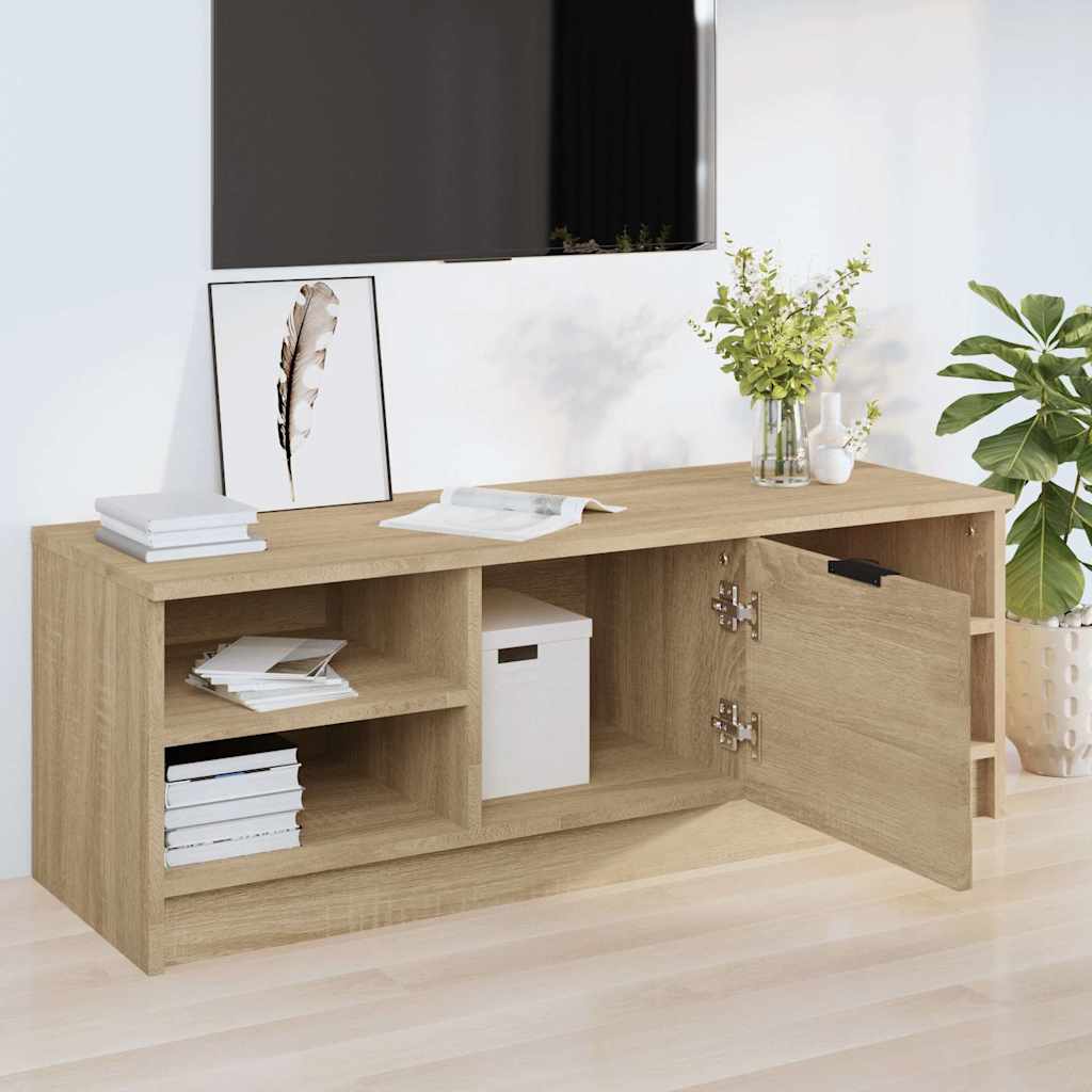 Vidaxl tv-meubel 102x35,5x36,5 cm bewerkt hout sonoma eikenkleurig