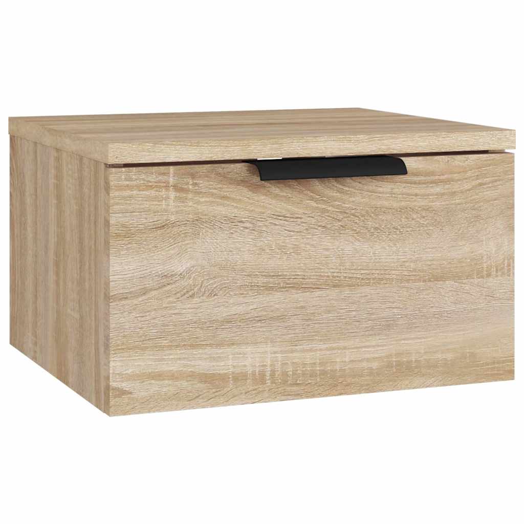 Vidaxl nachtkastjes 2 st wandgemonteerd 34x30x20 cm sonoma eikenkleur