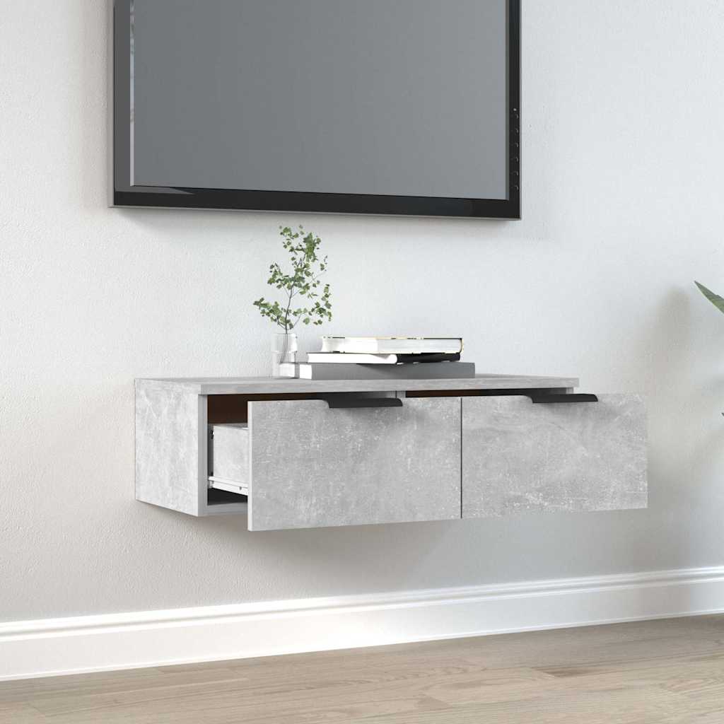 Vidaxl wandkast 68x30x20 cm bewerkt hout betongrijs