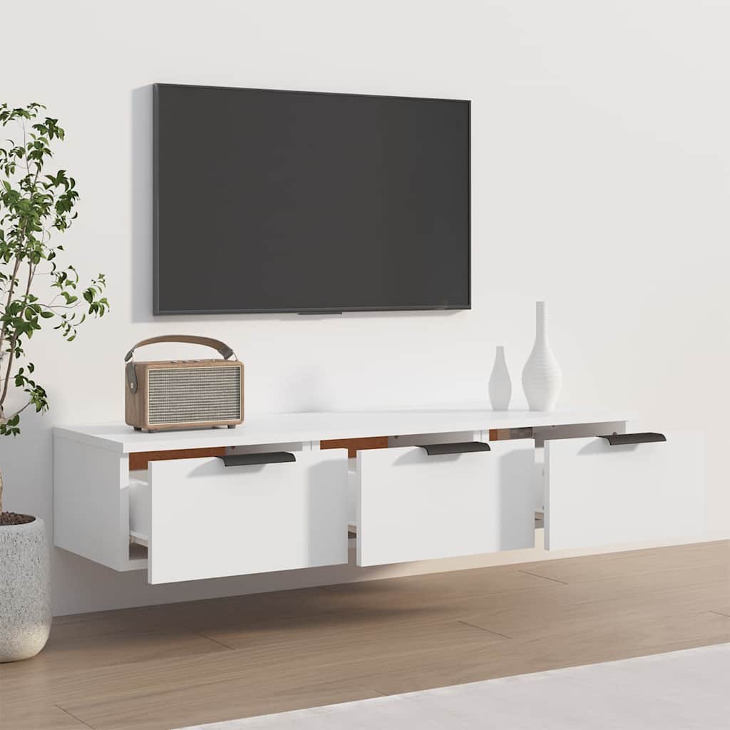 Vidaxl wandkast 102x30x20 cm bewerkt hout wit